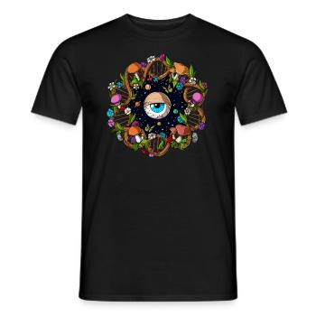 DNA-Zauberpilze - Männer T-Shirt - Schwarz - Vorne - AI Model Male 178 light (178cm)