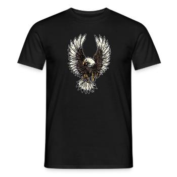 Aigle aigle tête d'aigle cadeau biker - T-shirt homme - noir - Devant - AI Model Male 178 light (178cm)