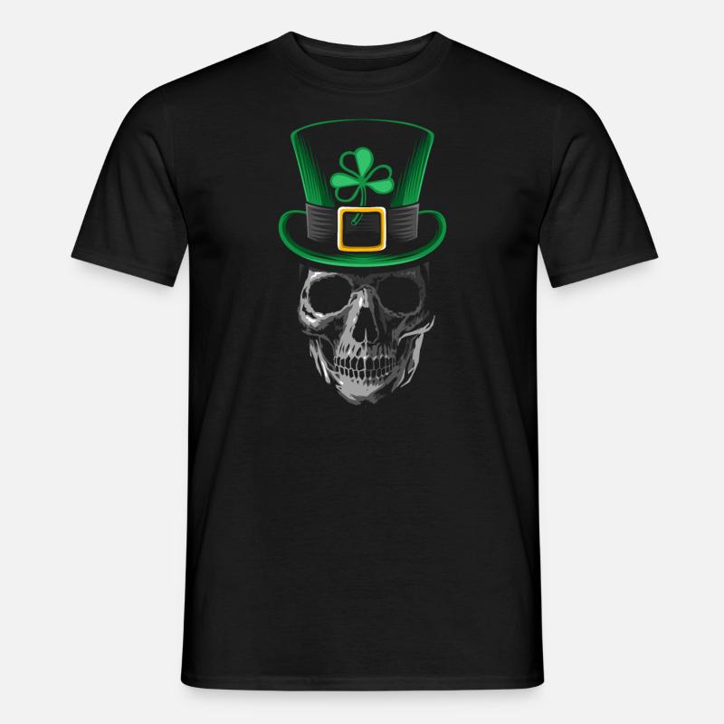 St. Patrick's Skull - Männer T-Shirt - Schwarz