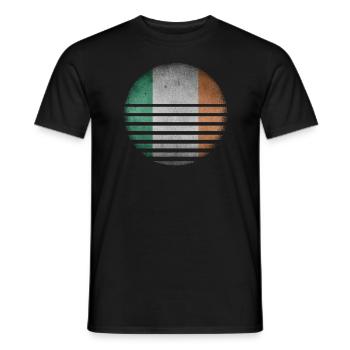 Irish Sun Design Ireland - Fête de la Saint-Patrick - Irlandais - T-shirt homme - noir - Devant - AI Model Male 178 light (178cm)