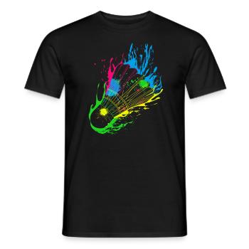Splash Badminton - Men's T-Shirt - black - Front - AI Model Male 178 light (178cm)
