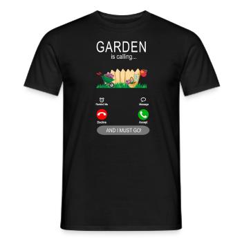 Jardin appelle les jardiniers - blanc - T-shirt homme - noir - Devant - AI Model Male 178 light (178cm)