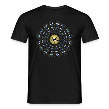 Psychedelic Trip - Men's T-Shirt - black - Front - AI Model Male 178 light (178cm)