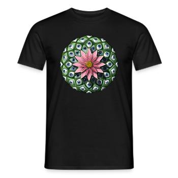 Psychedelic Peyote Cactus - Men's T-Shirt - black - Front - AI Model Male 178 light (178cm)
