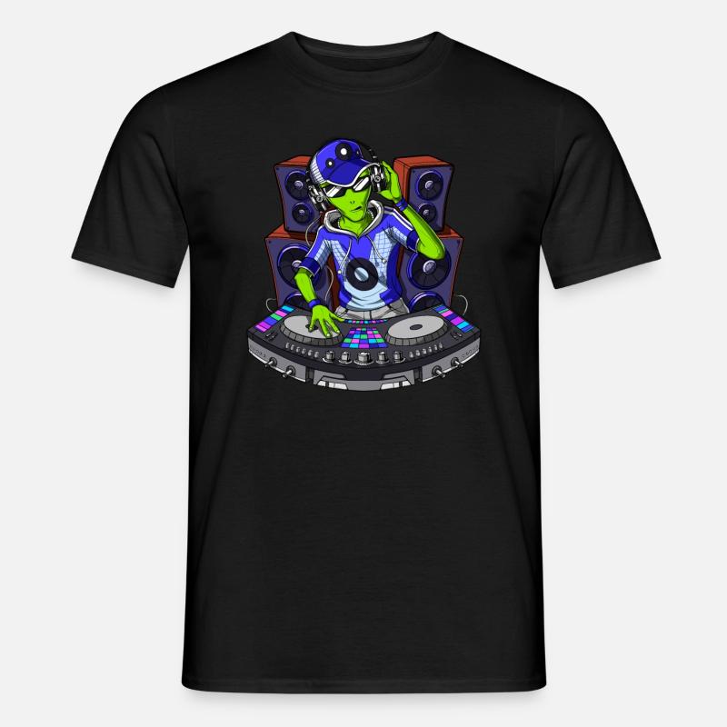 DJ extraterrestre de l'espace - T-shirt homme - noir