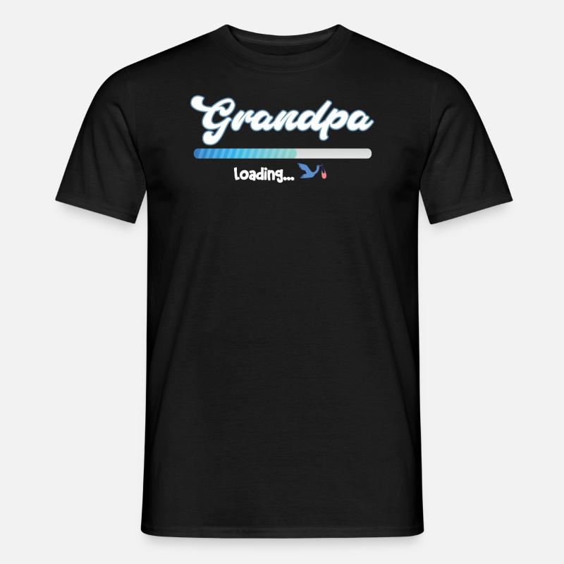 Grandpa loading - werdender Großvater - weiß - Männer T-Shirt - Schwarz