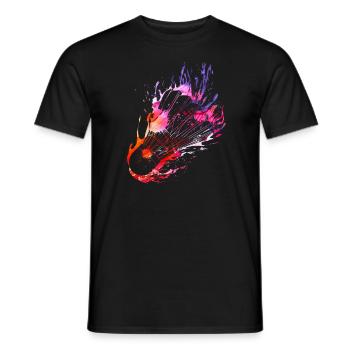 Splash Badminton - Men's T-Shirt - black - Front - AI Model Male 178 light (178cm)