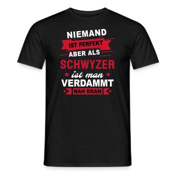 Schwyzer Geschenk Sprüche Shirt - Männer T-Shirt - Schwarz - Vorne - AI Model Male 178 light (178cm)