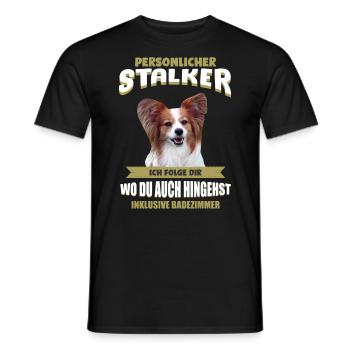 Papillon Hund - Papillon - Männer T-Shirt - Schwarz - Vorne - AI Model Male 178 light (178cm)