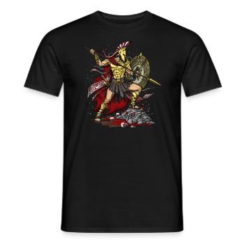 Griechischer Gott Ares - Männer T-Shirt - Schwarz - Vorne - AI Model Male 178 light (178cm)