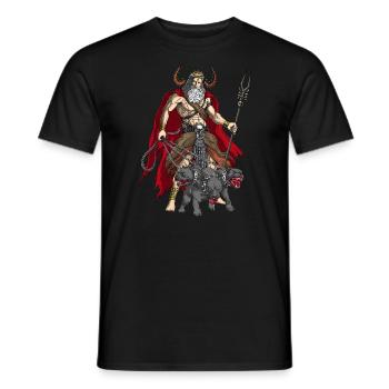 Hadès de dieu grec antique - T-shirt homme - noir - Devant - AI Model Male 178 light (178cm)