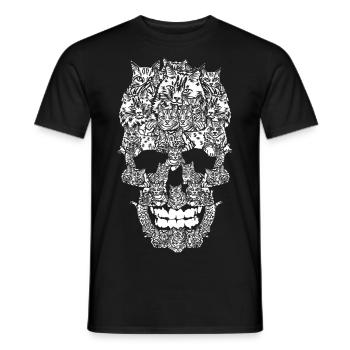 Cats Deadhead - Men's T-Shirt - black - Front - AI Model Male 178 light (178cm)
