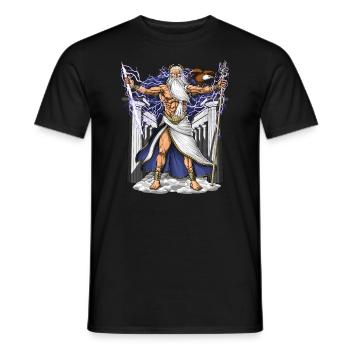 Dieu grec Zeus - T-shirt homme - noir - Devant - AI Model Male 178 light (178cm)