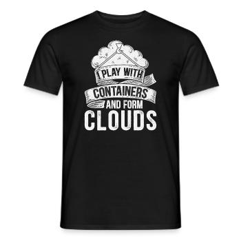 Funny DevOps Quote - Men's T-Shirt - black - Front - AI Model Male 178 light (178cm)