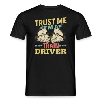Ich Bin Ein Zugfahrer Geschenk Design - Männer T-Shirt - Schwarz - Vorne - AI Model Male 178 light (178cm)