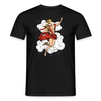 Greek God Hermes - Men's T-Shirt - black - Front - AI Model Male 178 light (178cm)