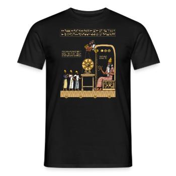 Anunnaki Tabletten - Männer T-Shirt - Schwarz - Vorne - AI Model Male 178 light (178cm)