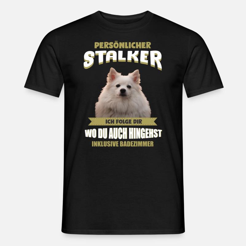 Deutscher Spitz Hund - Deutscher Spitz - Männer T-Shirt - Schwarz