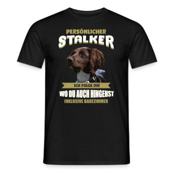 Münsterlander - Kleiner Münsterlander - Männer T-Shirt - Schwarz - Vorne - AI Model Male 178 light (178cm)