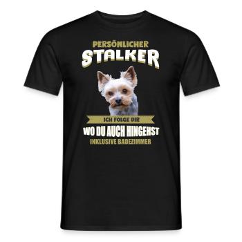 Yorkshire Terrier Hund - Yorkshire Terrier - Männer T-Shirt - Schwarz - Vorne - AI Model Male 178 light (178cm)