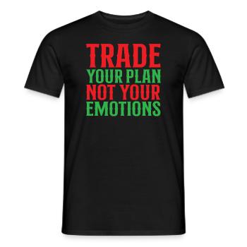 Trade Your Plan Not Your Emotions Dividends - Men's T-Shirt - black - Front - AI Model Male 178 light (178cm)