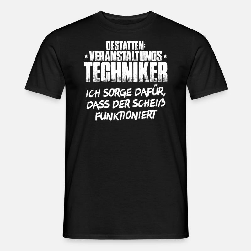 Veranstaltungstechniker Event Technician - Männer T-Shirt - Schwarz