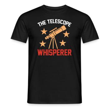 The Telescope Whisperer Telescope Astronomy - Men's T-Shirt - black - Front - AI Model Male 178 light (178cm)