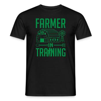 Farmer In Training Farming - Men's T-Shirt - black - Front - AI Model Male 178 light (178cm)