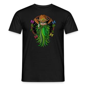 Unkraut Cowboy Stoner - Männer T-Shirt - Schwarz - Vorne - AI Model Male 178 light (178cm)