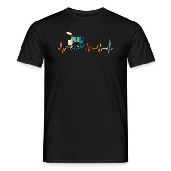 Tambours Heartbeat - T-shirt homme - noir - Devant - AI Model Male 178 light (178cm)