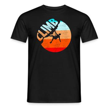 Vintage climb - Männer T-Shirt - Schwarz - Vorne - AI Model Male 178 light (178cm)