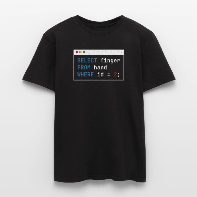 Hacking Code Cybersecurity Selected Finger Hacker Men’s T-shirt
