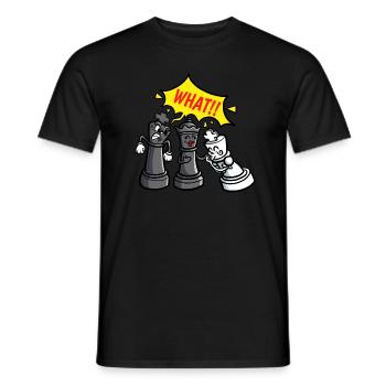 Pièces d’échiquier Roi Baiser Reine des échecs - T-shirt homme - noir - Devant - AI Model Male 178 light (178cm)