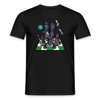 Échiquier Pièces d’échecs Combattant Échecs - T-shirt homme - noir - Devant - AI Model Male 178 light (178cm)