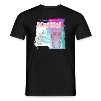 Kniffel Würfel - Männer T-Shirt - Schwarz - Vorne - AI Model Male 178 light (178cm)
