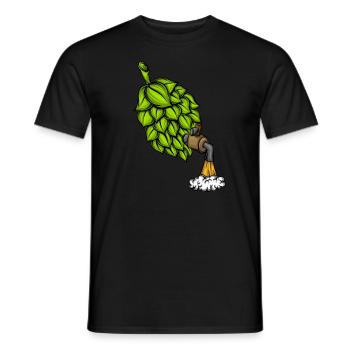 Bierliebhaber Alkohol Hopfen trinken mit Fassbier - Männer T-Shirt - Schwarz - Vorne - AI Model Male 178 light (178cm)