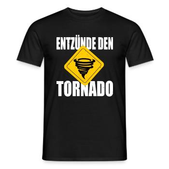 Saufen - Tornado - Männer T-Shirt - Schwarz - Vorne - AI Model Male 178 light (178cm)