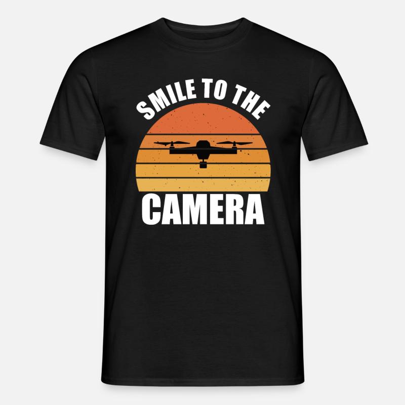 Drone - Kamera Drohne - Männer T-Shirt - Schwarz