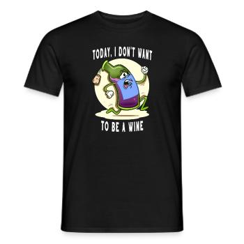 L’alcool aujourd’hui, je ne veux pas être une bouteille de vin - T-shirt homme - noir - Devant - AI Model Male 178 light (178cm)