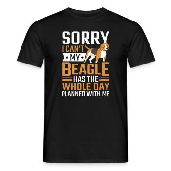 Beagle Hundebesitzer tut mir leid, ich kann meinen Beagle nicht planen - Männer T-Shirt - Schwarz - Vorne - AI Model Male 178 light (178cm)