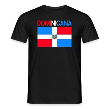 Dominicana, République dominicaine - T-shirt homme - noir - Devant - AI Model Male 178 light (178cm)