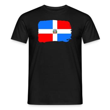 Dominican Republic Flag, Dominicans - Men's T-Shirt - black - Front - AI Model Male 178 light (178cm)