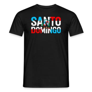 Santo Domingo, Dominican Republic - Men's T-Shirt - black - Front - AI Model Male 178 light (178cm)