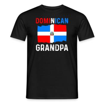 Grand-père dominicain, Papa Dominicain - T-shirt homme - noir - Devant - AI Model Male 178 light (178cm)
