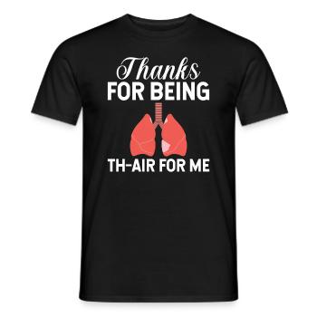 Inhalothérapeute Oxygène Infirmier Poumon - T-shirt homme - noir - Devant - AI Model Male 178 light (178cm)