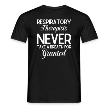 Breathing Lung Nurse Geriatric Nurse Medicine - Men's T-Shirt - black - Front - AI Model Male 178 light (178cm)