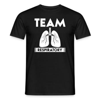 Students in Nursing, Team Respiratory - Men's T-Shirt - black - Front - AI Model Male 178 light (178cm)