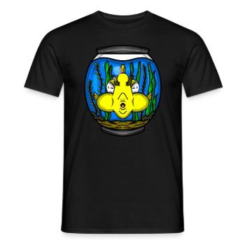 Aquarium Gift Aquarist Fish Keeping Lover - Men's T-Shirt - black - Front - AI Model Male 178 light (178cm)