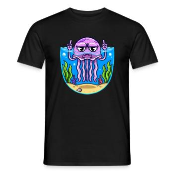 Méduse méduse du majeur Méduse - T-shirt homme - noir - Devant - AI Model Male 178 light (178cm)