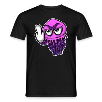 Méduse méduse du majeur Méduse - T-shirt homme - noir - Devant - AI Model Male 178 light (178cm)